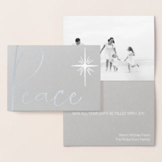 Minimale kerstkaart voor zwart-wit en zwart folie kaarten