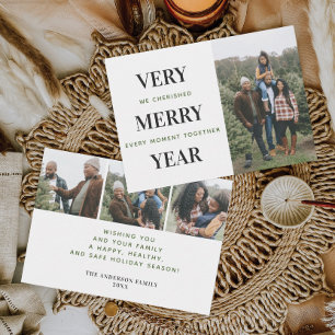 Minimale kerstkaarten voor zeer prettig jaar bedankkaart