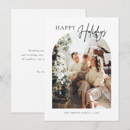 Minimale kerstkaartje bedankkaart (Voorkant / Achterkant)