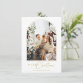 Minimale kerstkaartje bedankkaart (Staand voorkant)