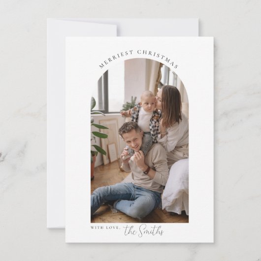 Minimale kerstkaartje bedankkaart (Voorkant)