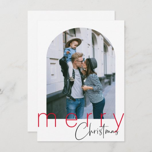 Minimale kerstkaartje bedankkaart (Voorkant / Achterkant)