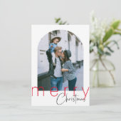 Minimale kerstkaartje bedankkaart (Staand voorkant)