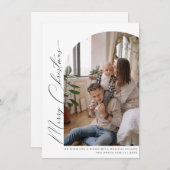 Minimale kerstkaartje bedankkaart (Voorkant / Achterkant)