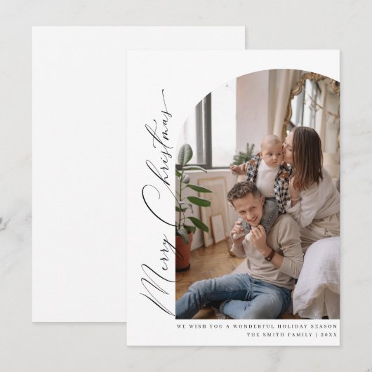 Minimale kerstkaartje bedankkaart (Voorkant / Achterkant)