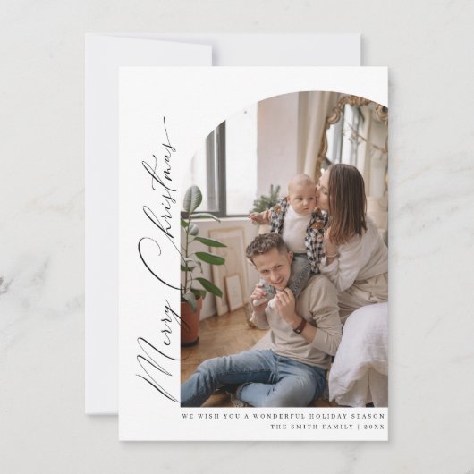 Minimale kerstkaartje bedankkaart (Voorkant)