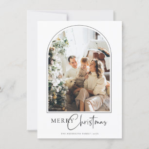 Minimale kerstkaartje bedankkaart