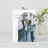 Minimale kerstkaartje bedankkaart (Staand voorkant)