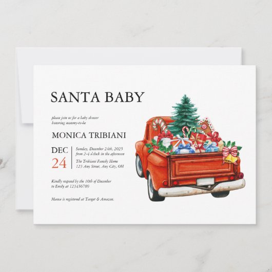 Minimale kerstkerstkerstkerstkerstwinter kaart (Voorkant)