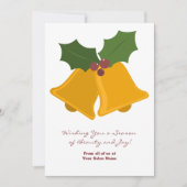 Minimale kerstklokken en laurierblaadjes vakantie  (Voorkant)