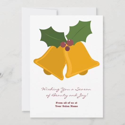 Minimale kerstklokken en laurierblaadjes vakantie  (Voorkant)