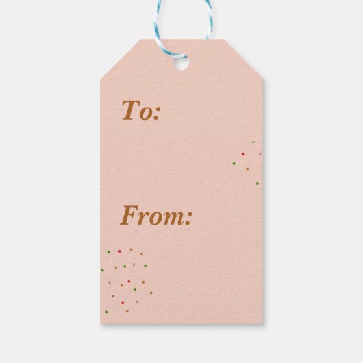 Minimale kerstkoekjes cadeaulabel (Achterkant)