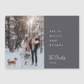 Minimale kerstleisteen grijze foto Magnetische Kaa (Voorkant)