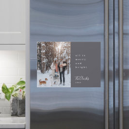 Minimale kerstleisteen grijze foto Magnetische Kaa