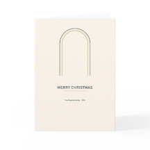 Minimale Kerstmis-boog Vouwbare Fotokaart