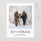 Minimale Kerstmis | Budget Photo Holiday Kaart (Voorkant)