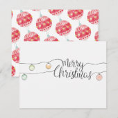 Minimale Kerstmis Calligrafie Slingerlichtjes (Voorkant / Achterkant)