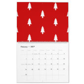 Minimale Kerstmis dennenboom eenvoudig Kalender (Feb 2027)