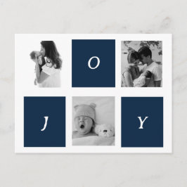 Minimale Kerstmis | Eenvoudige foto van zwart en w Briefkaart