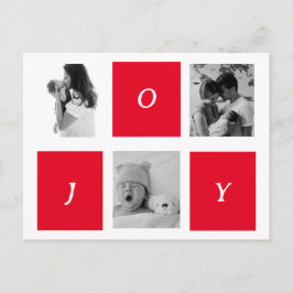 Minimale Kerstmis | Eenvoudige foto van zwart en w Briefkaart