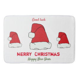 Minimale Kerstmis en Nieuwjaar gelukkig Badmat
