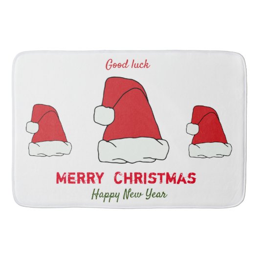 Minimale Kerstmis en Nieuwjaar gelukkig Badmat (Voorkant)