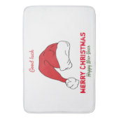 Minimale Kerstmis en Nieuwjaar gelukkig Badmat (Voorkant Verticaal)