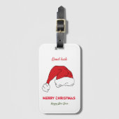 Minimale Kerstmis en Nieuwjaar gelukkig Bagagelabel (Voorkant (verticaal))