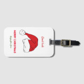 Minimale Kerstmis en Nieuwjaar gelukkig Bagagelabel (Voorkant (horizontaal))
