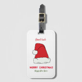 Minimale Kerstmis en Nieuwjaar gelukkig Bagagelabel (Voorkant (verticaal))
