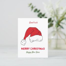 Minimale Kerstmis en Nieuwjaar gelukkig Briefkaart