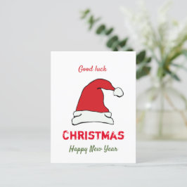 Minimale Kerstmis en Nieuwjaar gelukkig Briefkaart