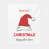 Minimale Kerstmis en Nieuwjaar gelukkig Fleece Deken (Voorkant)