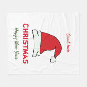 Minimale Kerstmis en Nieuwjaar gelukkig Fleece Deken (Voorkant (Horizontaal))