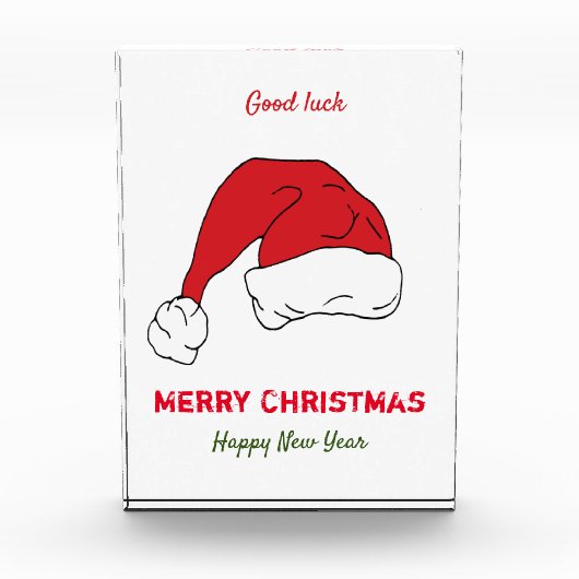 Minimale Kerstmis en Nieuwjaar gelukkig Fotoblokken (Voorkant)