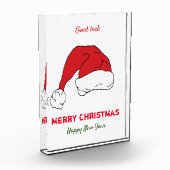 Minimale Kerstmis en Nieuwjaar gelukkig Fotoblokken (Links)