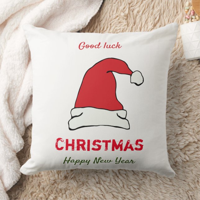 Minimale Kerstmis en Nieuwjaar gelukkig Kussen (Deken)