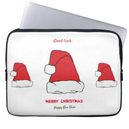 Minimale Kerstmis en Nieuwjaar gelukkig Laptop Sleeve