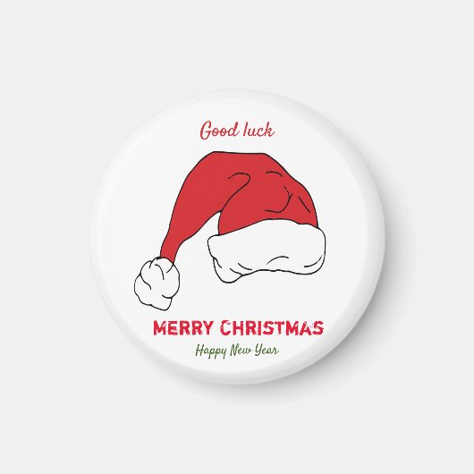 Minimale Kerstmis en Nieuwjaar gelukkig Magneet (Voorkant)