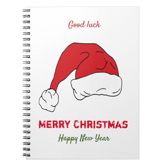 Minimale Kerstmis en Nieuwjaar gelukkig Notitieboek (Voorkant)