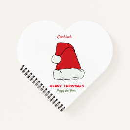 Minimale Kerstmis en Nieuwjaar gelukkig Notitieboek