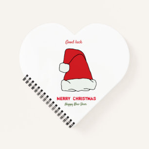 Minimale Kerstmis en Nieuwjaar gelukkig Notitieboek