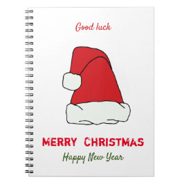 Minimale Kerstmis en Nieuwjaar gelukkig Notitieboek