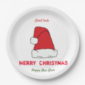 Minimale Kerstmis en Nieuwjaar gelukkig Papieren Bordje (Voorkant)