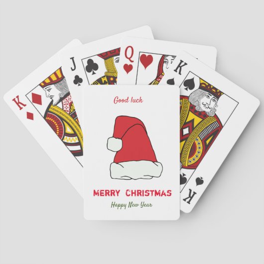 Minimale Kerstmis en Nieuwjaar gelukkig Pokerkaarten (Achterkant)