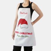 Minimale Kerstmis en Nieuwjaar gelukkig Schort (Insitu)