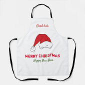 Minimale Kerstmis en Nieuwjaar gelukkig Schort (Voorkant)