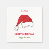 Minimale Kerstmis en Nieuwjaar gelukkig Servet (Voorkant)