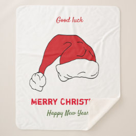 Minimale Kerstmis en Nieuwjaar gelukkig Sherpa Deken