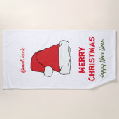 Minimale Kerstmis en Nieuwjaar gelukkig Strandlaken (Voorkant)